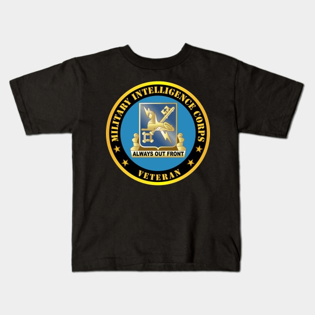 Military Intelligence Corps Veteran Kids T-Shirt by twix123844